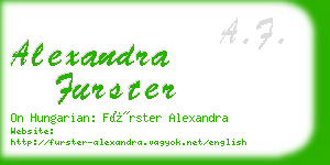 alexandra furster business card